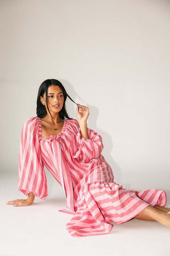 capri maxi dress // pink + red *zoco exclusive*