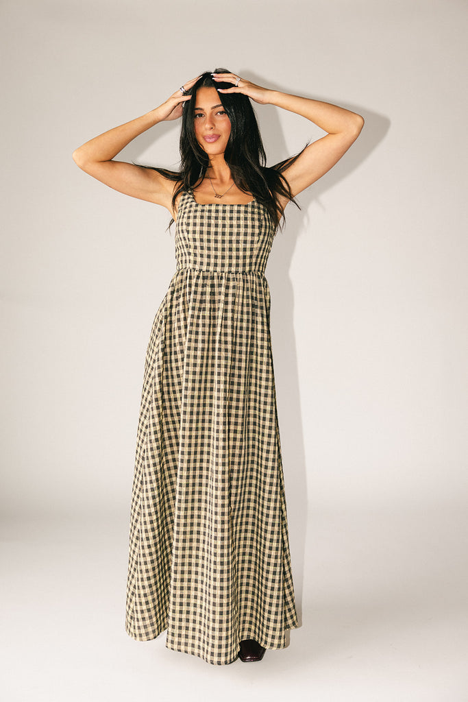 frida gingham maxi dress *restocked*