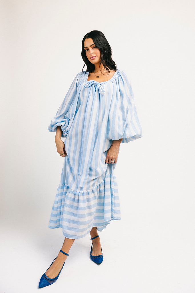capri maxi dress // blue stripes *zoco exclusive*