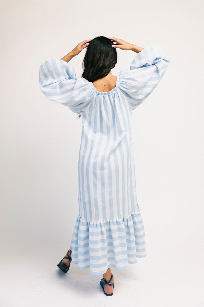 capri maxi dress // blue stripes *zoco exclusive*