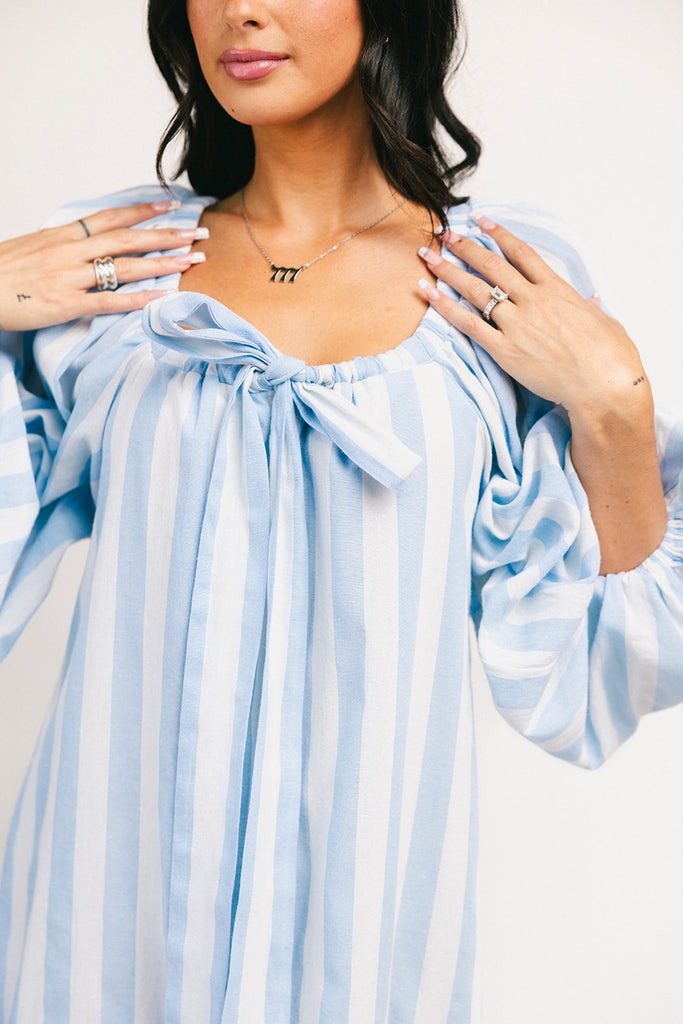 capri maxi dress // blue stripes *zoco exclusive*