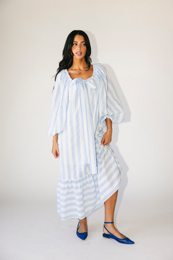 capri maxi dress // blue stripes *zoco exclusive*
