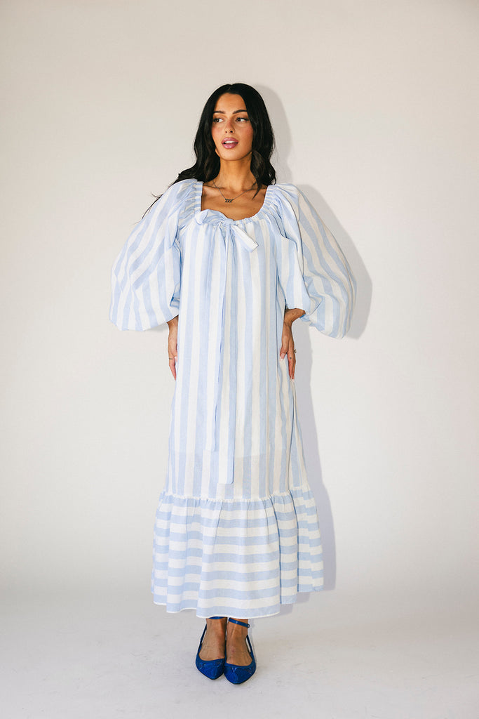 capri maxi dress // blue stripes *zoco exclusive*
