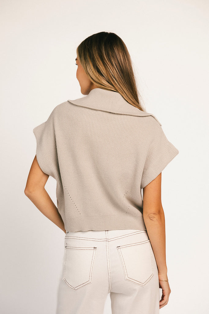 noni zip sweater top