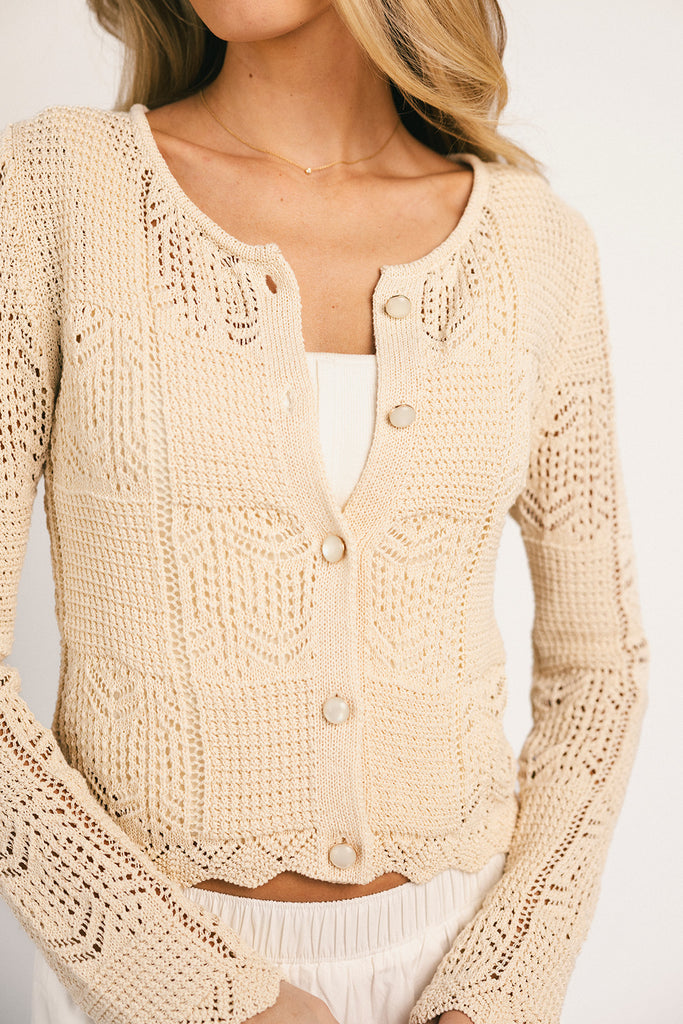 yaya crochet cardigan