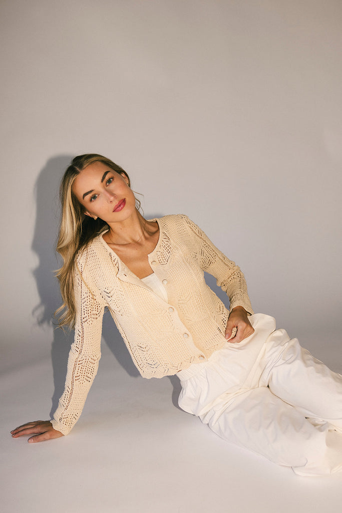 yaya crochet cardigan