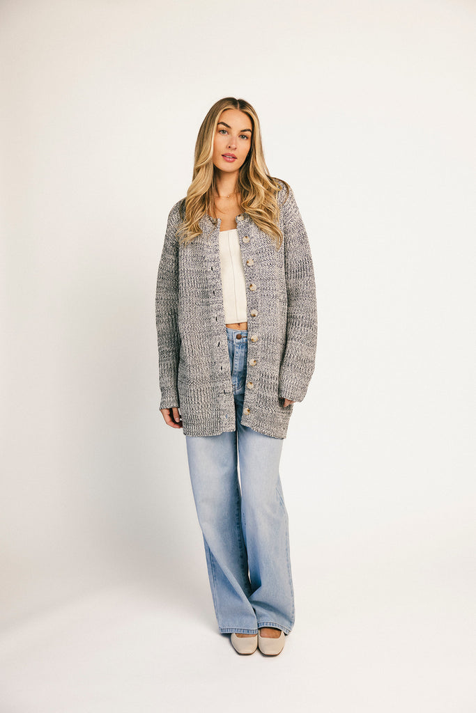 to the moon cardigan // grey *zoco exclusive*