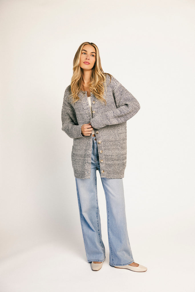 to the moon cardigan // grey *zoco exclusive*