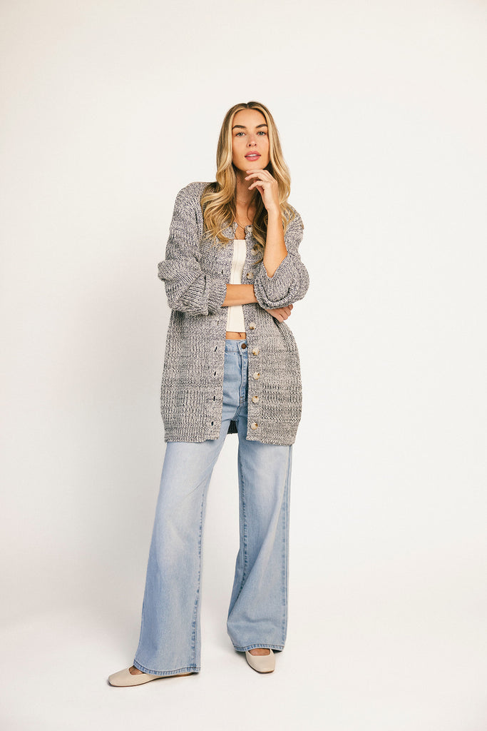 to the moon cardigan // grey *zoco exclusive*