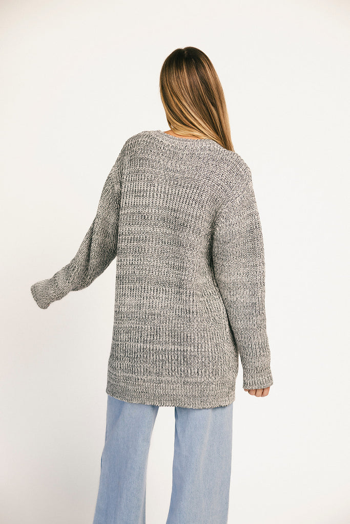 to the moon cardigan // grey *zoco exclusive*