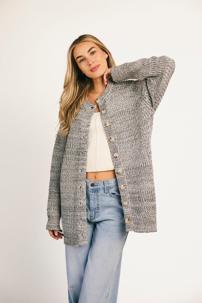 to the moon cardigan // grey *zoco exclusive*