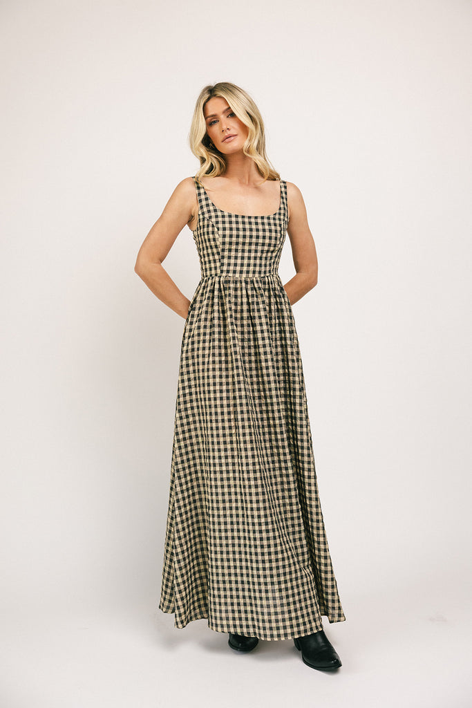frida gingham maxi dress *restocked*