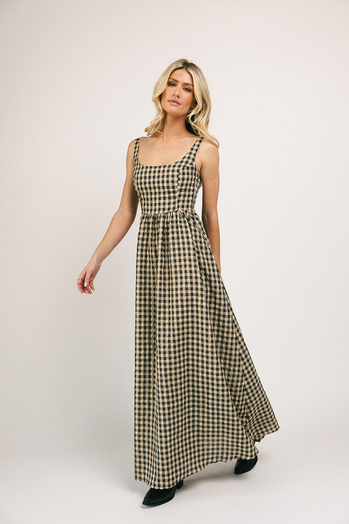 frida gingham maxi dress *restocked*