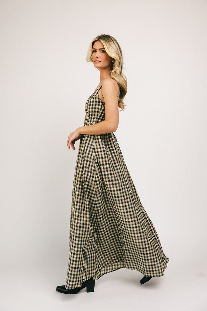 frida gingham maxi dress *restocked*