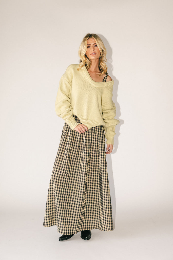 frida gingham maxi dress *restocked*