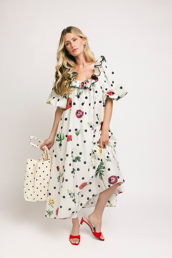 zoco hunny tote bag // polka dot