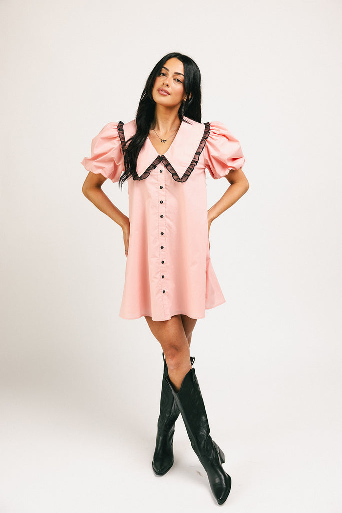 poppy collared dress // pink *zoco exclusive*