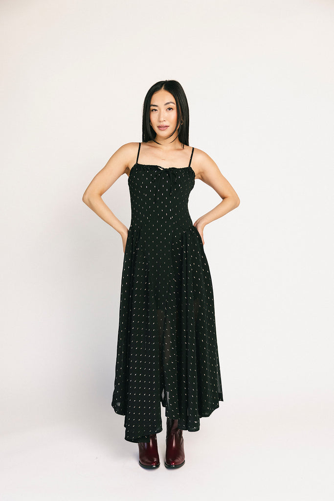 betsy polka dot maxi dress