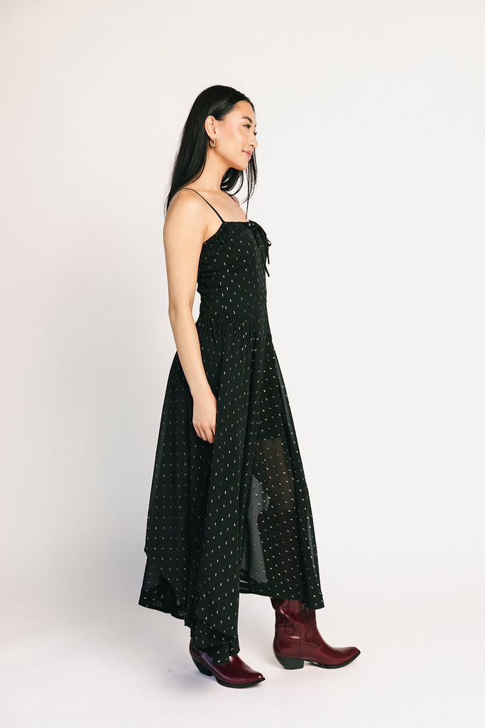 betsy polka dot maxi dress