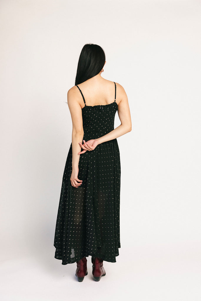 betsy polka dot maxi dress