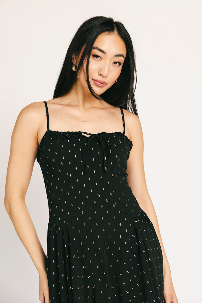 betsy polka dot maxi dress