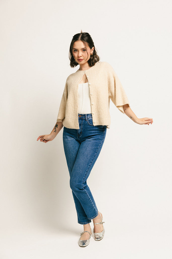 sabrina knit cardigan // cream *zoco exclusive*