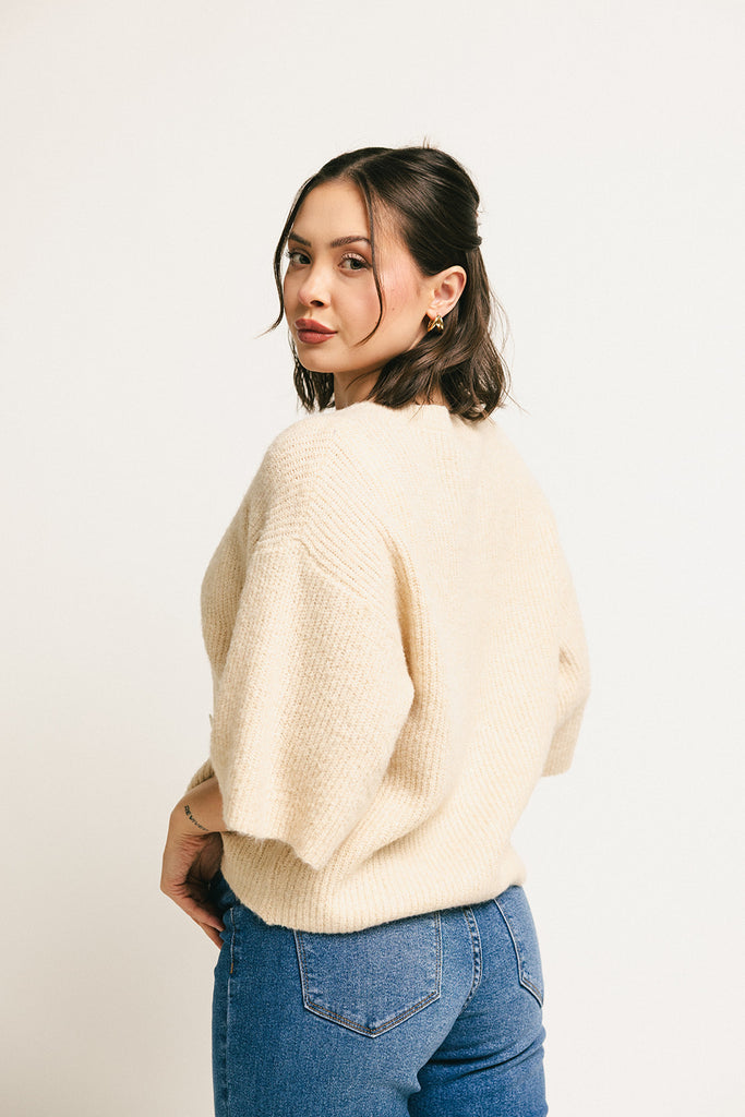 sabrina knit cardigan // cream *zoco exclusive*
