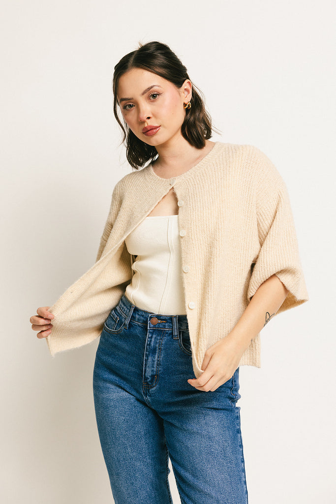 sabrina knit cardigan // cream *zoco exclusive*