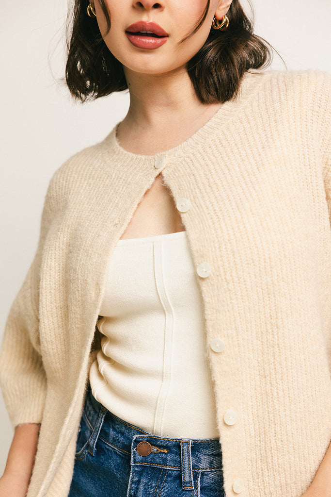 sabrina knit cardigan // cream *zoco exclusive*
