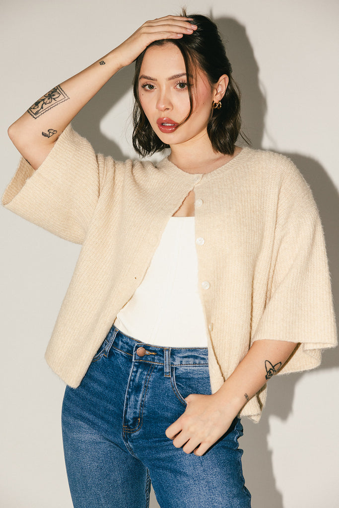 sabrina knit cardigan // cream *zoco exclusive*
