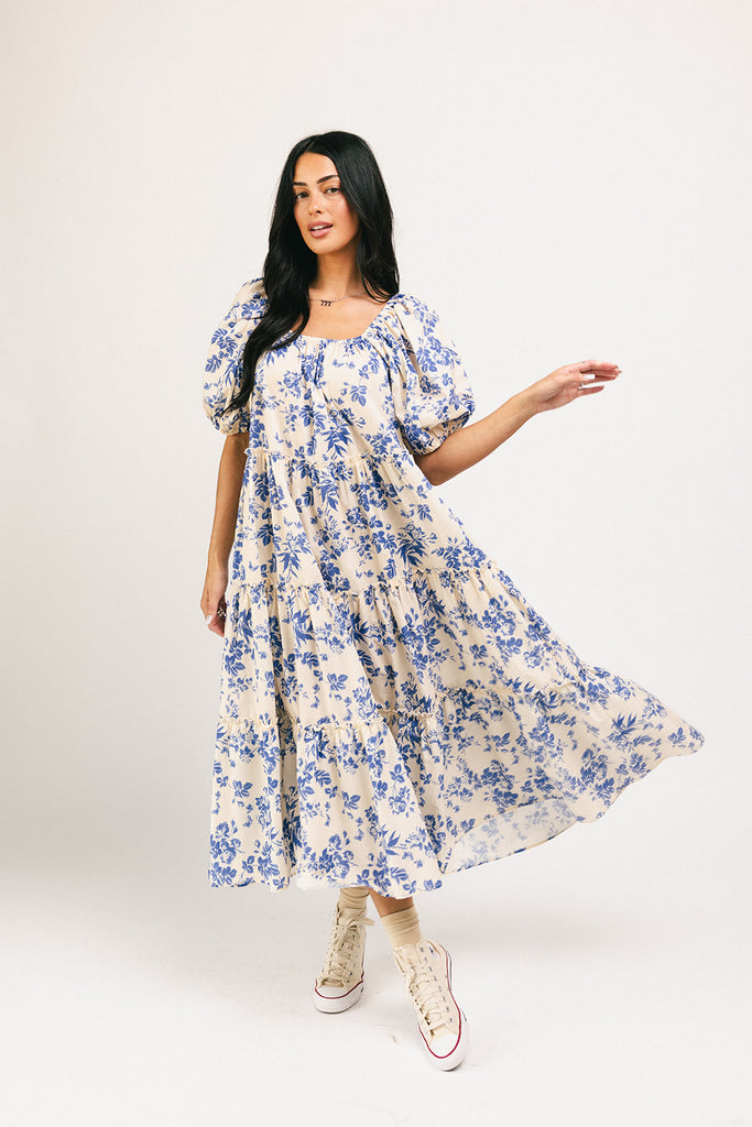 daymaker dress // blue floral *zoco exclusive*