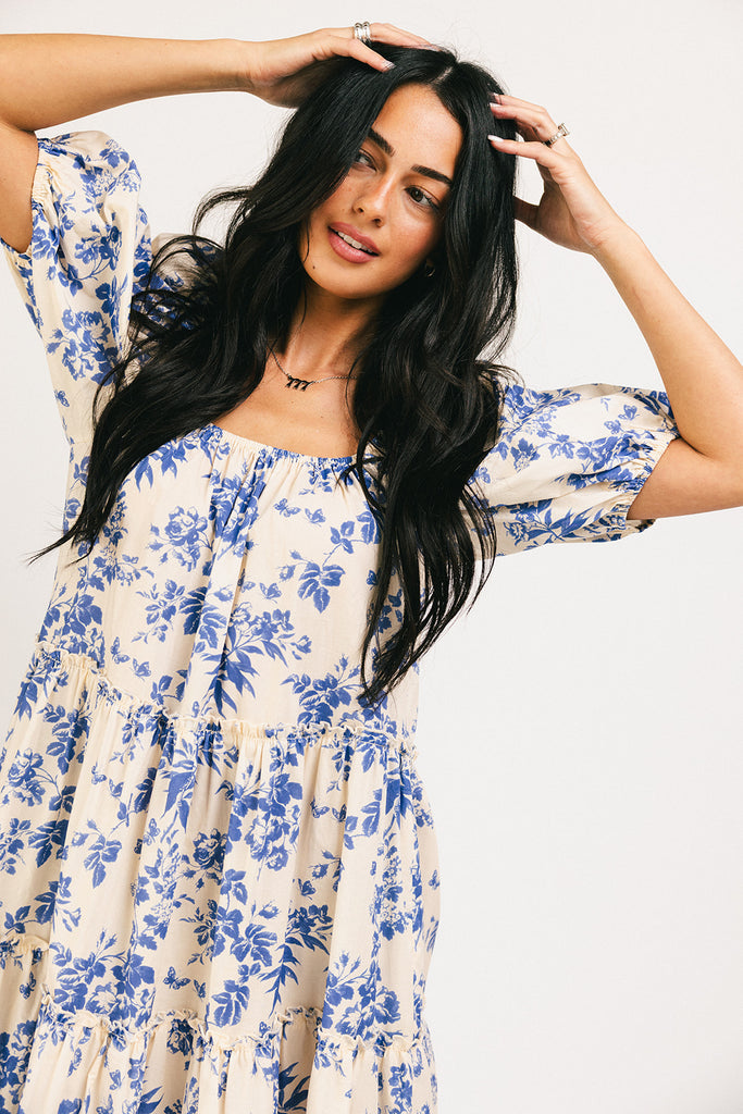 daymaker dress // blue floral *zoco exclusive*