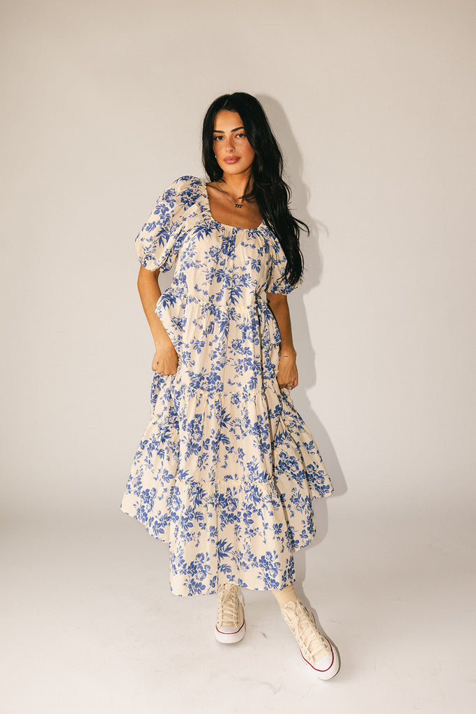 daymaker dress // blue floral *zoco exclusive*