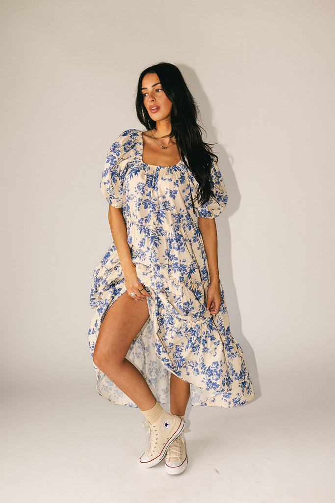 daymaker dress // blue floral *zoco exclusive*
