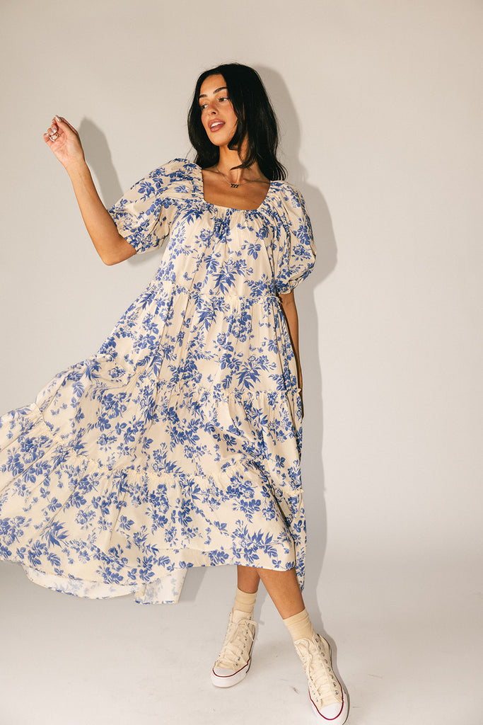 daymaker dress // blue floral *zoco exclusive*