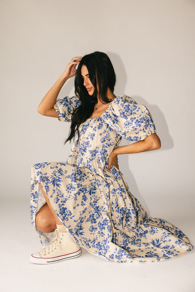 daymaker dress // blue floral *zoco exclusive*