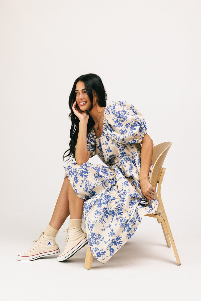 daymaker dress // blue floral *zoco exclusive*