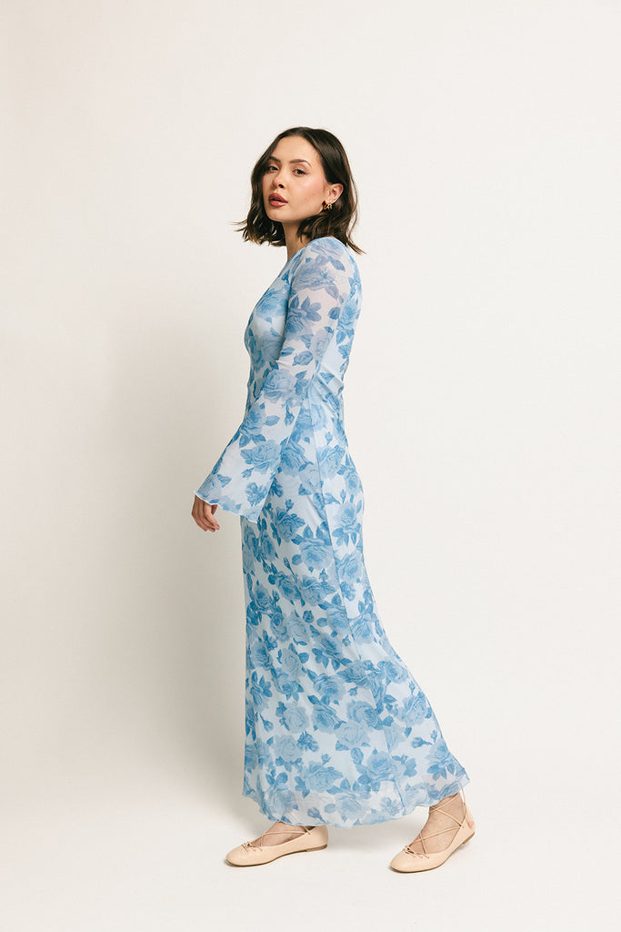 be right there mesh dress // blue *zoco exclusive*