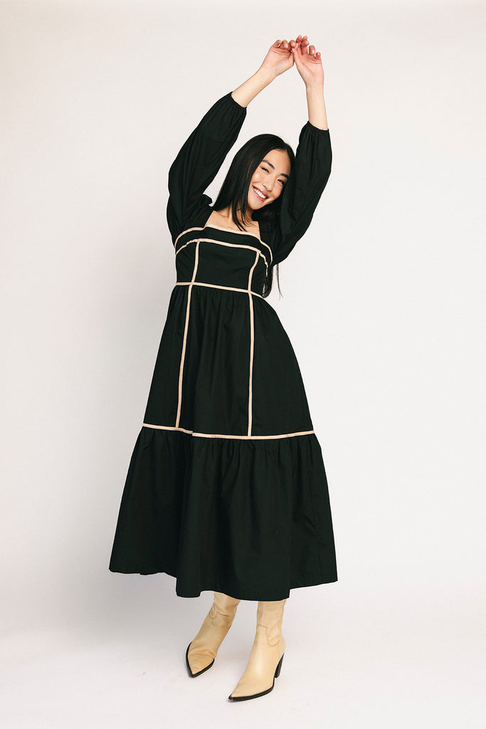 gloria midi dress // black *restocked*