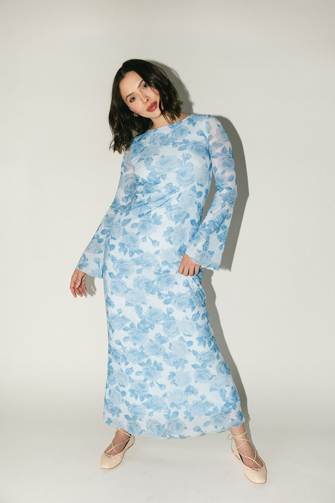 be right there mesh dress // blue *zoco exclusive*