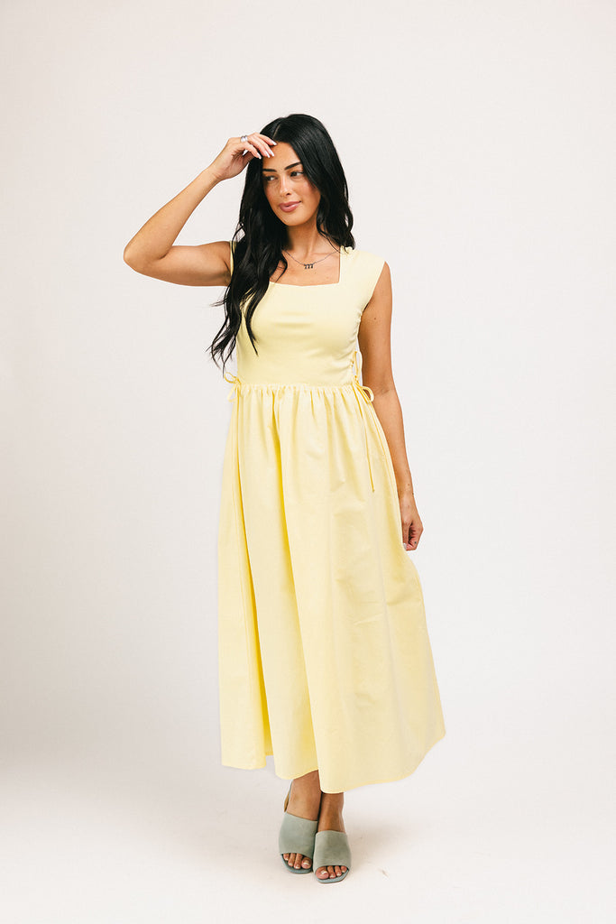 afterglow midi dress // butter yellow *zoco exclusive*