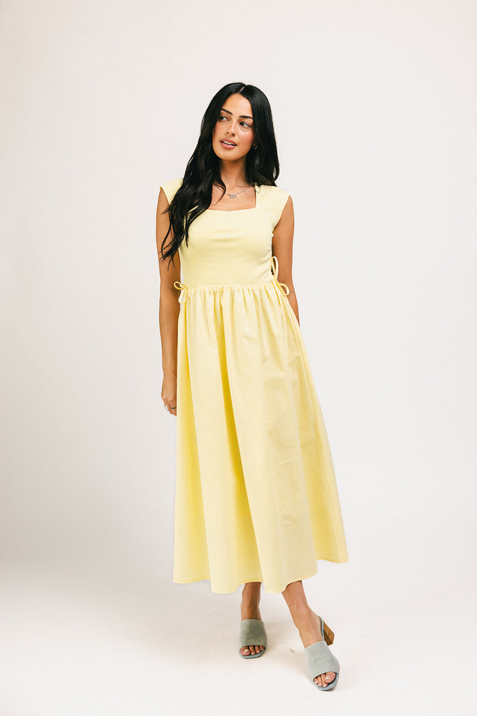 afterglow midi dress // butter yellow *zoco exclusive*
