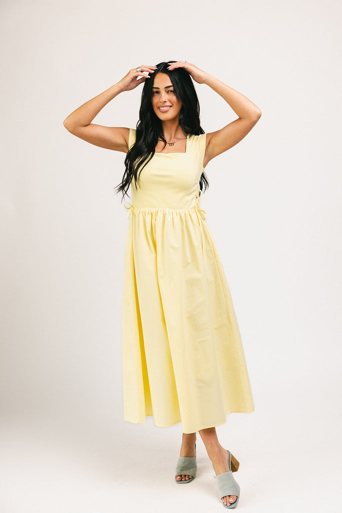 afterglow midi dress // butter yellow *zoco exclusive*