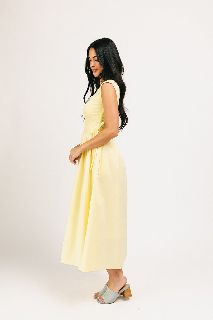 afterglow midi dress // butter yellow *zoco exclusive*