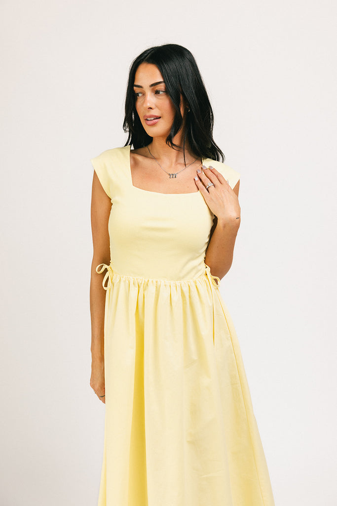 afterglow midi dress // butter yellow *zoco exclusive*