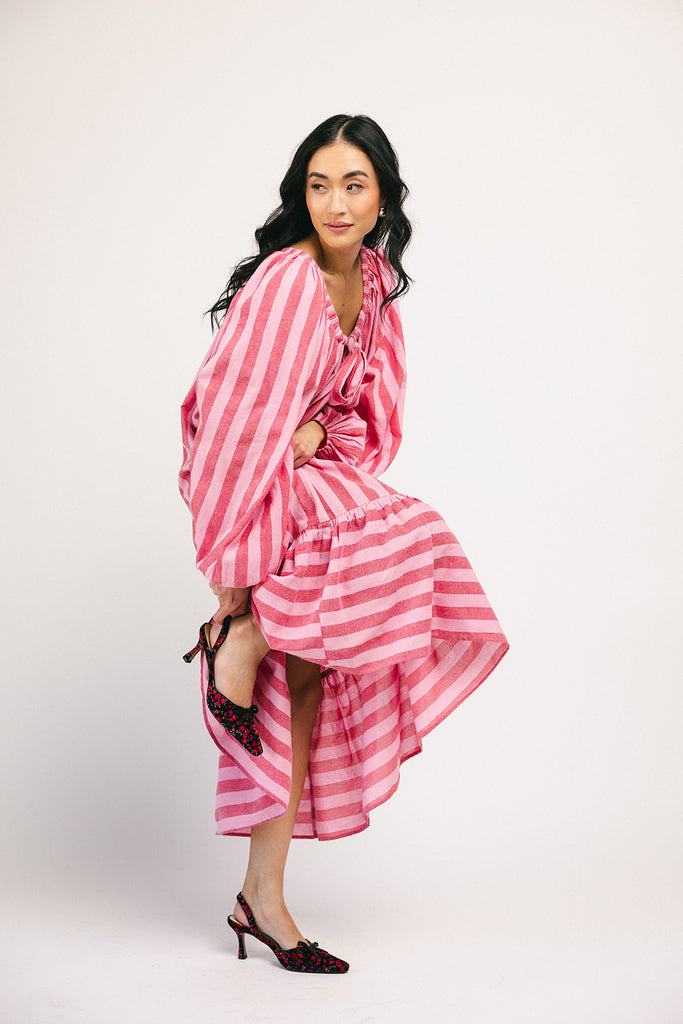 capri maxi dress // pink + red *zoco exclusive*
