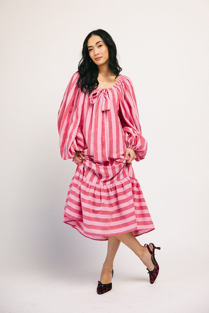 capri maxi dress // pink + red *zoco exclusive*