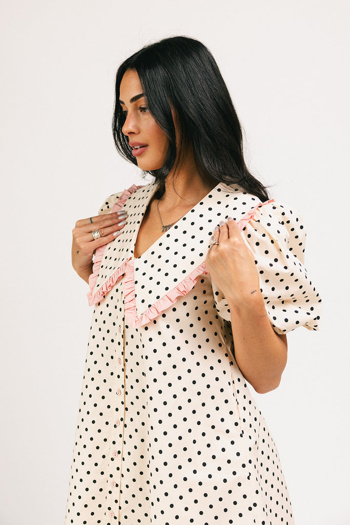 poppy collared dress // polka dot *zoco exclusives*