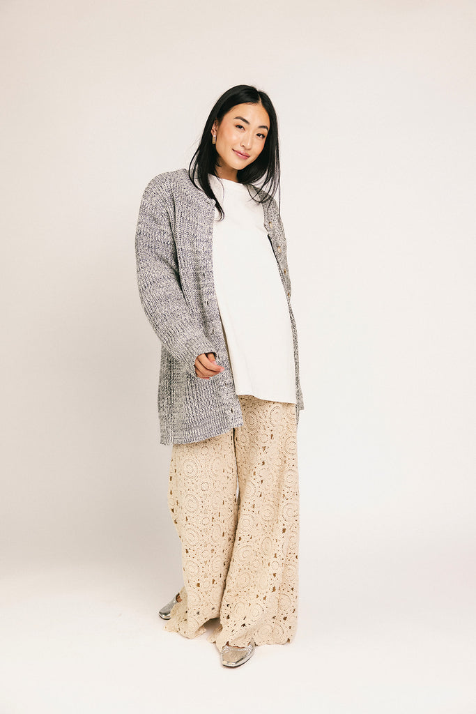 to the moon cardigan // grey *zoco exclusive*