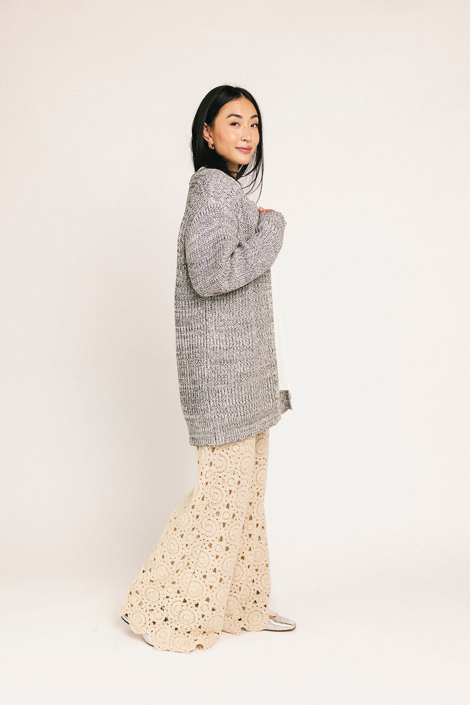 to the moon cardigan // grey *zoco exclusive*